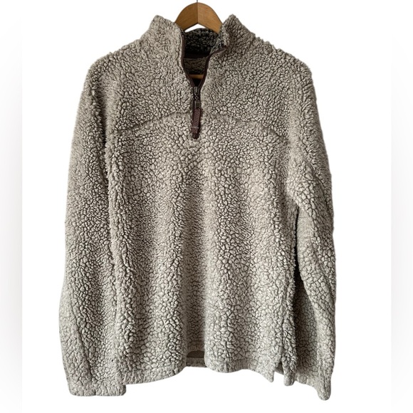 True Grit Unisex Frosted Tip 1/4 Zip Sherpa Fleece Pullover - Picture 3 of 16